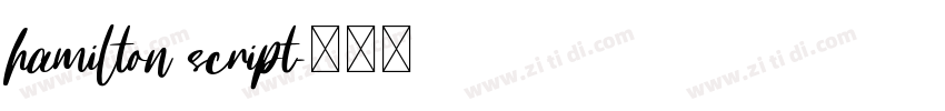 hamilton script字体转换